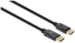 Kabel DisplayPort Manhattan 355568, DisplayPort 1.4, potrójne ekranowanie, płaszcz z PVC, pozłacane styki, 1.00 m
