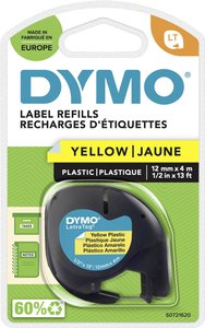Taśma do nadruku DYMO S0721620, 12 mm x 4 m, Kolor taśmy: hyper yellow / Kolor nadruku: czarny