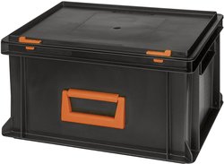 Pudełko z tworzywa sztucznego Alutec Magnus PC 20 139220110188  (S x W x G) 400 x 233 x 300 mm czarny, pomarańczowy 1 szt.