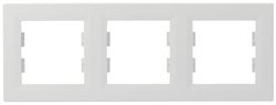 Schneider Electric, rama 3-krotna pozioma, biała, Asfora, EPH5800321D Schneider Electric   Ramka  Asfora biały (RAL 9003) EPH5800321D