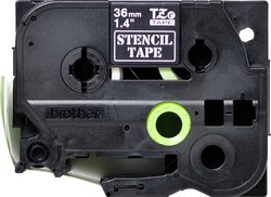 Taśma do nadruku, szablon  Brother STe STe-161  Kolor taśmy: przezroczysty Kolor nadruku:biały 36 mm 3 m