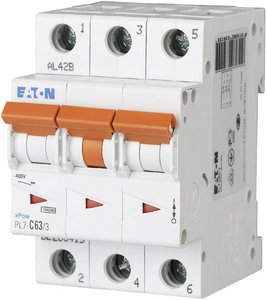 Wyłącznik automatyczny Eaton PXL-C63/3 236432, 3 styki, 400 V/AC, 63 A