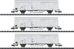 Wagon chłodnia MiniTrix 15316 N Zestaw wagonów towarowych Pociąg chłodniczy DR Ibblps