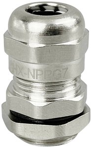TRU COMPONENTS  Dławnica kablowa  PG7  mosiądz (niklowany) Dławnica kablowa TRU COMPONENTS TC-10302868, 1 szt.