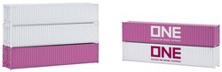 Kontener H0 40&#39, JEDEN, zestaw 5 szt Faller 40' ONE 182152 H0 Kontener H0