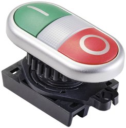 Przycisk podwójny TRU COMPONENTS S2TR-P3W zielony, czerwony 1 szt.
