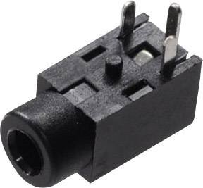 Złącze męskie jack 2,5 mm TRU COMPONENTS 733970, niklowany, złącze żeńskie do wbudowania poziomego, 1 szt.