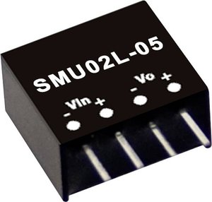 Moduły przetwornicy DC/DC MEANWELLL serii SMU02 SIP/SIL4 Obudowa Pojedyncze wyjście Napięcie wejściowe: 1:1 Moc: 2W Moduł przetwornicy DC/DC Mean Well SMU02M-15 SMU02M-15, 2 W, 133 mA, 1 szt.