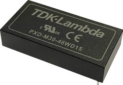 Przetwornica DC/DC TDK PXD-M30-48WD05 PXD-M30-48WD05, 30 W, 5 V/DC, 3 A, 1 szt.