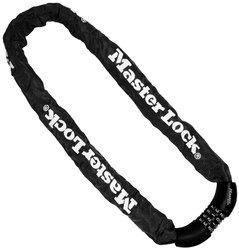Zapięcie rowerowe, łańcuch Master Lock, 8392EURDPRO, czarny, Zamek kodowy