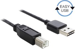 Kabel USB Delock, USB 2.0, Złącze męskie USB-A, Złącze męskie USB-B, 3.00 m