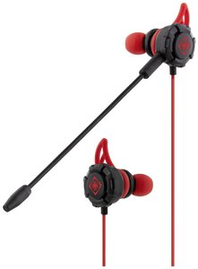 Słuchawki douszne DELTACO GAMING GAM-076 GAM-076 Stereo czarny, czerwony