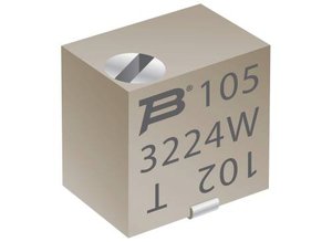 Potencjometr do strojenia cermetalu, 12 zwojów, 200 Ω, 0,25 W, SMD, górny, 3224W-1-201 Bourns 3224W-1-201E  200 Ω SMD  1 szt.