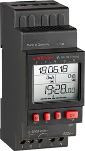 Müller 23636 Przekaźnik - sterownik czasowy na szynę DIN SC 18.14 easy 230V 50-60Hz, cyfrowy, 1 kanał