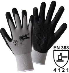 Rękawice robocze L+D worky NITRIL GRID 1167-11, Rozmiar rękawic: 11, XXL, czarny, szary