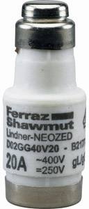 Mersen 01701.063000 Bezpiecznik Neozed   Rozmiar bezpiecznika = D02  63 A  400 V