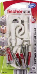 Fischer DuoPower 6x30 EasyHook Round K (6) Zestaw kołków   557923 1 zest.