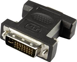 Przejściówka, adapter DVI, VGA Renkforce RF-4212222, [1x złącze męskie DVI 24+5-pin - 1x złącze żeńskie VGA]