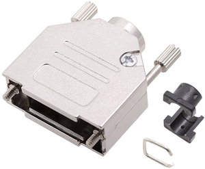 Obudowa złącza D-SUB encitech DTCK09-K 6560-0805-01, odlew cynkowy, 180 °, 1 szt.