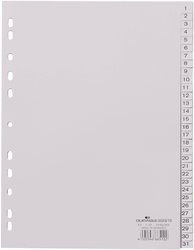 Rejestr Durable 6523 DIN A4 1-31 polipropylen szary 31 zakładek wytłoczone zakładki
