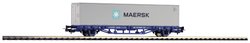 Wagon kontenerowy Piko H0 97162 Wagon kontenerowy H0 Kontener 1x40' Maersk PKP Cargo