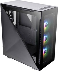 Thermaltake Divider 500 TG ARGB Midi Tower Obudowa do komputera  czarny z 3 wentylatorami LED, z 1 wentylatorem, z okienkiem, z filtrem przeciwkurzowym