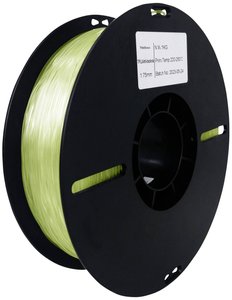 Filament do drukarek 3D TPU Renkforce RF-5771506, Średnica filamentu: 1.75 mm, 1 kg, przezroczysty żółty