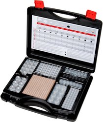 Zestaw 3M Bumpon elastyczna walizka z ponad 700 sztuk, przezroczysta i czarna Zestaw podkładek do urządzeń 3M BUMPON 017 BUMPON SET 017  700 szt.