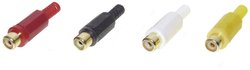 Złącze męskie RCA/Cinch TRU COMPONENTS TRU-30K104 1601053, złocony, złącze, proste, 4 szt.