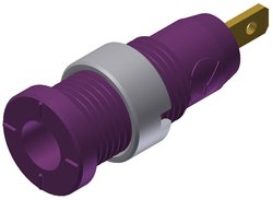 Gniazdo montażowe izolowane laboratoryjne SKS Hirschmann MSEB 2610 F 2,8 Au, 2 mm, fiole