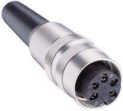Złącze męskie okrągłe DIN KV 80 Lumberg KV 80 złącze żeńskie proste Ilość styków: 8  srebrny 1 szt.