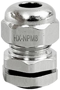 TRU COMPONENTS  Dławnica kablowa  M8  mosiądz (niklowany) Dławnica kablowa TRU COMPONENTS TC-10302816, 1 szt.