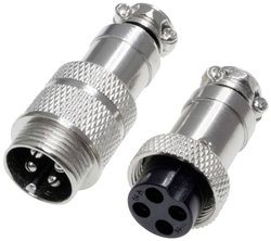 Złącze męskie okrągłe 453562, styki:4, 60 V/AC, 7 A, 1 zest.