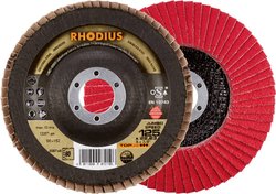 Ściernica listkowa RHODIUS JUMBO SPEED EXTENDED 125 x 22,23mm K80 INOX kątowa Tarcza lamelkowa Rhodius JUMBO SPEED PACK 211313 Średnica 125 mm 5 szt.