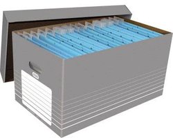 ELBA Umzugkarton tric 100333273 37x32,2x62,2cm tektura falista szara / biała Pudełko do pakowania Elba 100333273  DIN A4 szary, biały