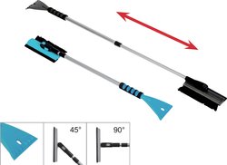 Skrobaczka / miotełka aluminium rozsuwalny, miękki uchwyt (D x S x W) 77 x 15 x 11 cm IWH  samochód, SUV, Van, kamper niebieski