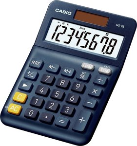 Casio MS-8E  Kalkulator stołowy granatowy Wyświetlacz: 8 energią słoneczną (D x S) 101 mm x 149 mm