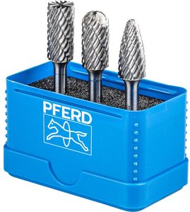 Zestaw frezów z węglika wolframu 1414 Trzpień ø 3 mm Nacięcie ALLROUND do wszechstronnego zastosowania Zestaw frezów PFERD 1414 ALLROUND 21901414, 1 szt.