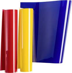 CRICUT Maker Codzienne naprasowanki tekstylne do naprasowania czerwony / żółty / królewski niebieski 3 arkusze (3 kolory, po 1 szt.) 30,5 cm x 30,5 cm Cricut Everyday Iron-On Folia  czerwony, żółty, niebieski