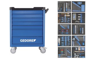 Wózek narzędziowy workster - z zestawem 308 szt Wózek narzędziowy Gedore WSL-L-TS-308 2980347