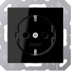 Jung A1520SW Gniazdko zasilania 16A 250V czarne Gniazdo elektryczne Jung A1520SW czarny