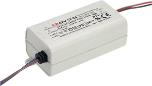 Mean Well APV-12-24 Transformator LED  Stałonapięciowy 12 W 0 - 0.5 A 24 V/DC nie nadaje się do ściemniania, Zabezpieczenie przed przeciążeniem 1 szt.