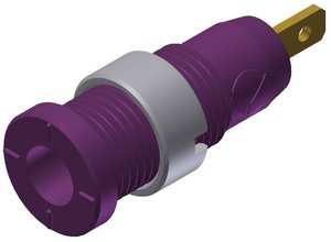 Gniazdo montażowe izolowane laboratoryjne SKS Hirschmann MSEB 2610 F 2,8 Au, 2 mm, fiole