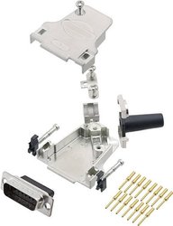 Zestaw listew męskich D-Sub encitech D45ZF15-DBCP15-K 6355-0049-02, rzędy: 2, styki: 15, 45 °, 1 szt.