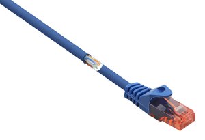 Kabel LAN Basetech BT-2270719, 1 szt., RJ45, CAT 6, U/UTP, 2.00 m, niebieski