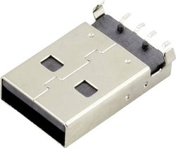 Złącze męskie USB A Connfly DS1098-BN0, 1 szt.