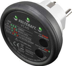 Tester gniazdek VOLTCRAFT VC40 CAT II 300 V