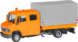 Model pojazdu uprzywilejowanego Herpa 094177 H0 Mercedes Benz T1 platforma / plandeka, komunalna