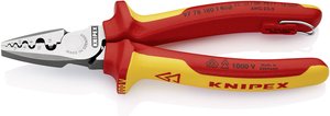 Szczypce do zagniatania tulejek kablowych z uchwytem do mocowania Zaciskarka Knipex 97 78 180 T, 0.25 do 16 mm²