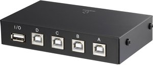 Mechaniczny przełącznik USB 2.0 Renkforce  z 4 portami Przełącznik USB 2.0 Renkforce, 4 Porty